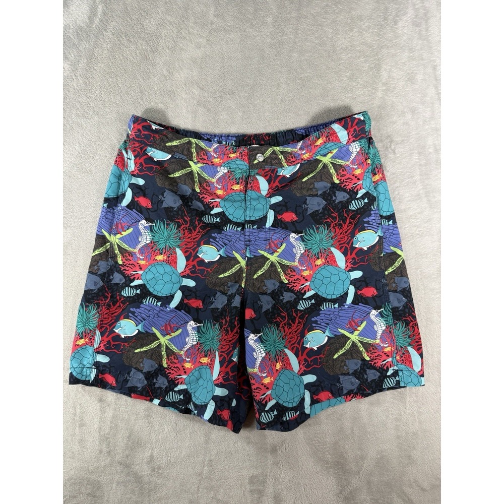 Southern Tide Water‎ Shorts Mens Medium Colorful Skipjack Sea Turtle Swim Trunks